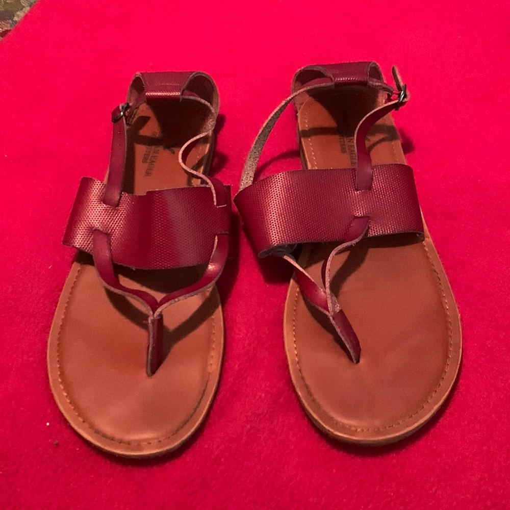 Maroon American Eagle Sandals - image 1